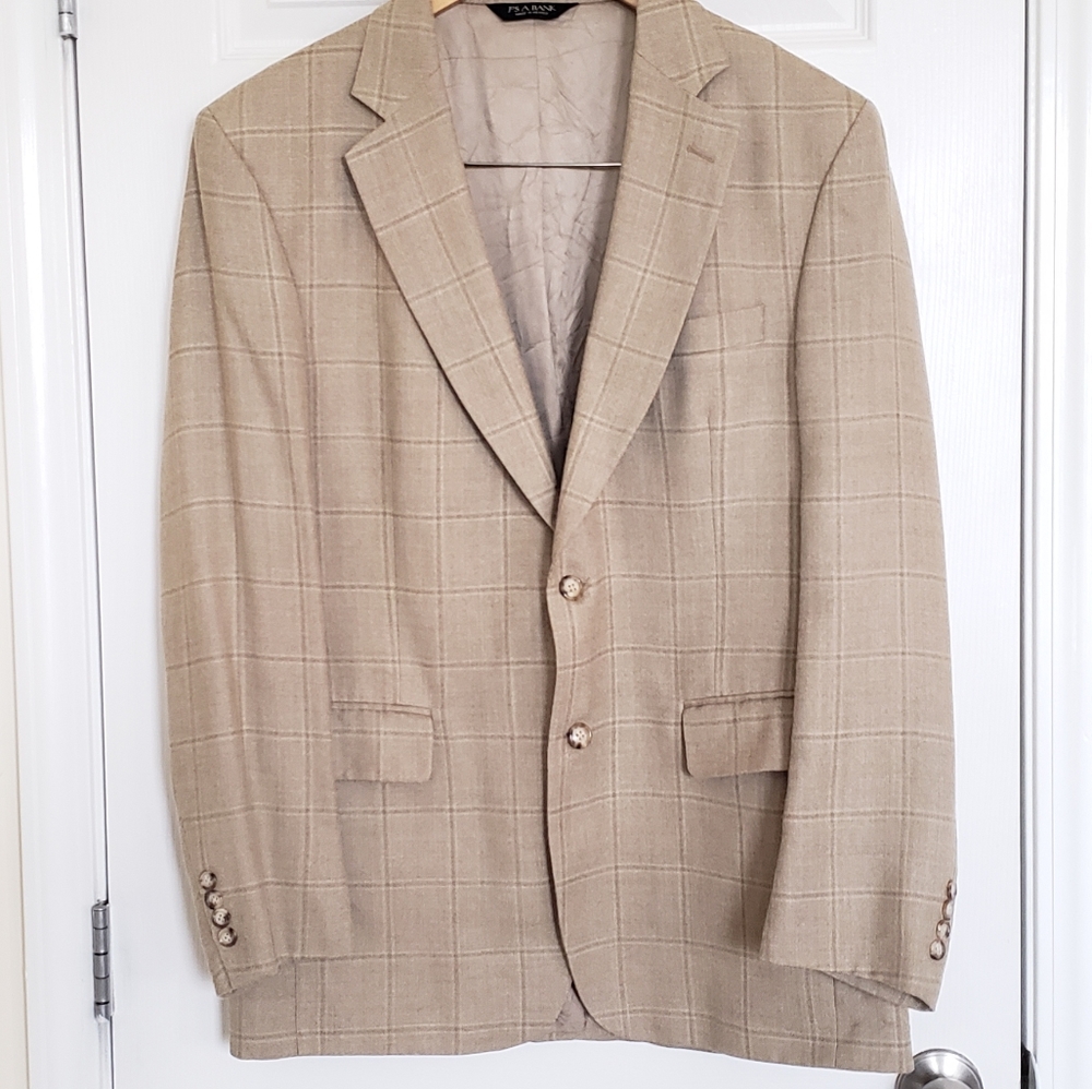 JoS A Bank Light Tan Wool blend jacket